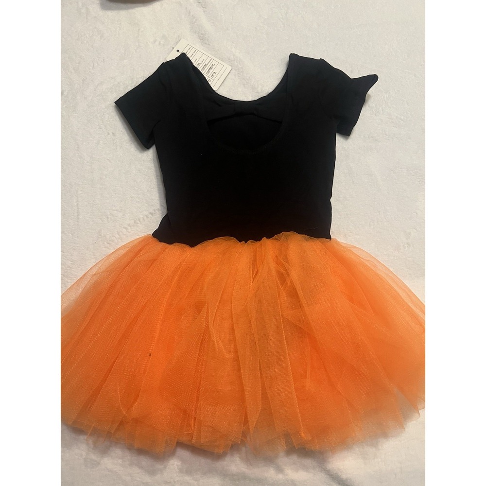 NWT Toddler Girls Leotard Halloween Tutu Costume Outfit Large - Picture 2 of 8